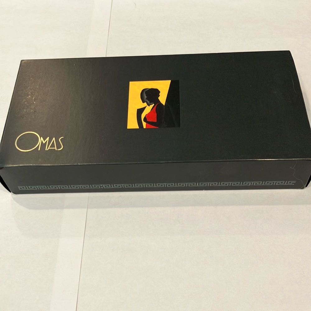 Omas, roller ball pen. Multicolor blue composite.